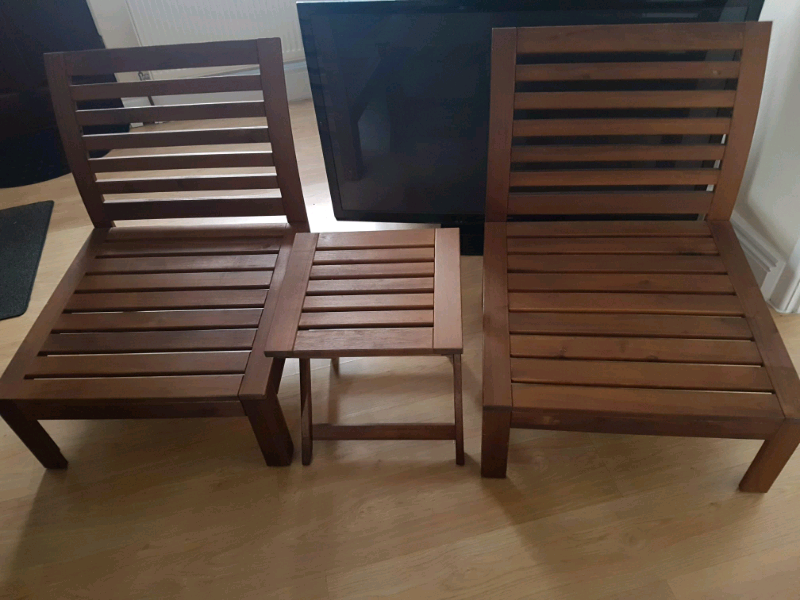 Ikea Applaro Garden Set 2 chairs and a table | in ... on {keyword}