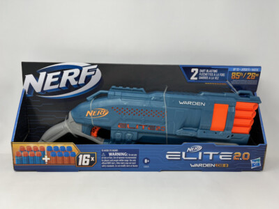 Nerf Elite 2.0 Warden DB-8 Pump Action 2 Dart Blaster w/ 16 Nerf Darts Included