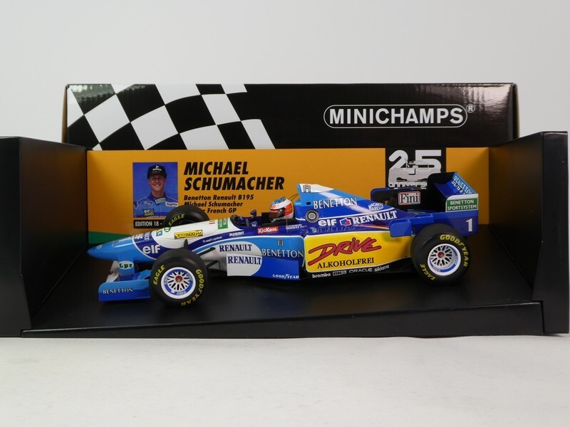 【ミニチャンプス　BENETTON BP195 1995年1/18】 ミニチャンプス 1/18 ベネトン ルノー B195 ミハエル