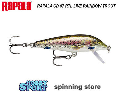 RAPALA  COUNTDOWN CD 07 SINKING.  RTL LIVE RAINBOW TROUT MINNOW SPINNING TROTA