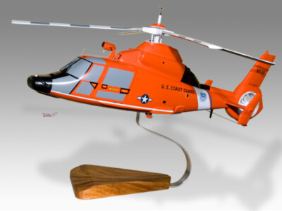 Aerospatiale HH-65C Dolphin US Coast Guard New Orleans Wood Helicopter Model