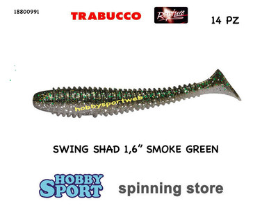 SWING SHAD 1,6" RAPTURE COLORE SMOKE GREEN 18800991 ESCA SILICONICA AREA TROUT