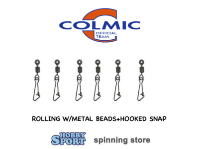 2 CONF COLMIC GME 09010 SIZE 8 GIRELLA ROLLING +METAL BEAD HOOKED SNAP SPINNIN