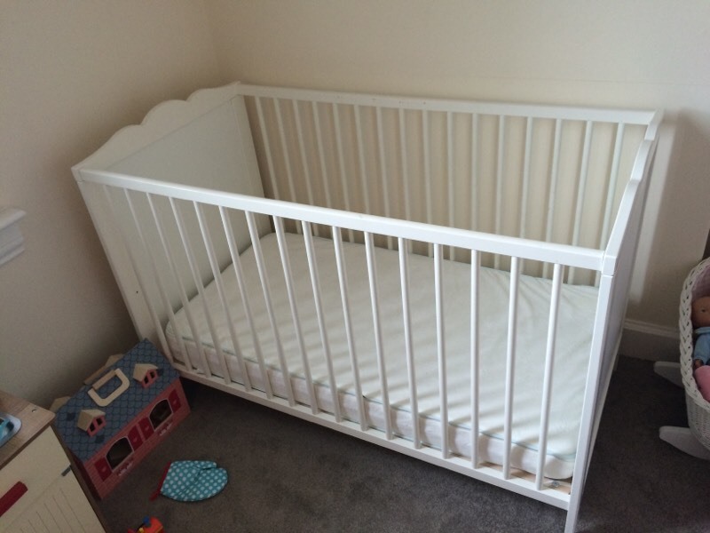 Ikea HENSVIK cot and mattress in Edinburgh City Centre, Edinburgh