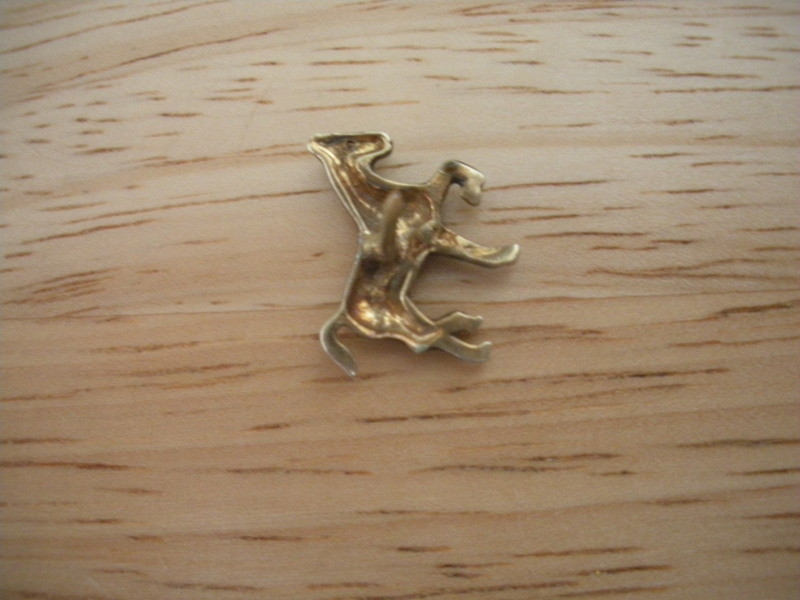 14k Gold Brown Enamel Pony Horse Tie Tac ~ Lapel Pin ~ Hat Pin