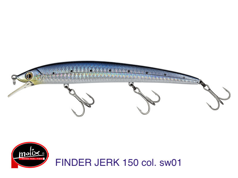 MOLIX FINDER JERK 150  COLORE SW01 BLUE SARDA SPINNING  MARE SPIGOLA SERRA