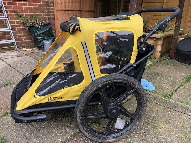 Folding extra large dog stroller for older dogs or dogs recovering from