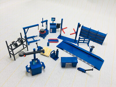 Diorama 1/64 Car Garage Props Model Set Maintenance Workshop Tools Scene Model