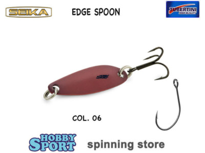 SPOON EDGE SEIKA TUBERTINI 2,0 GR COL. 06 MARRONE ONDULANTE 3 CM  X TROUT AREA