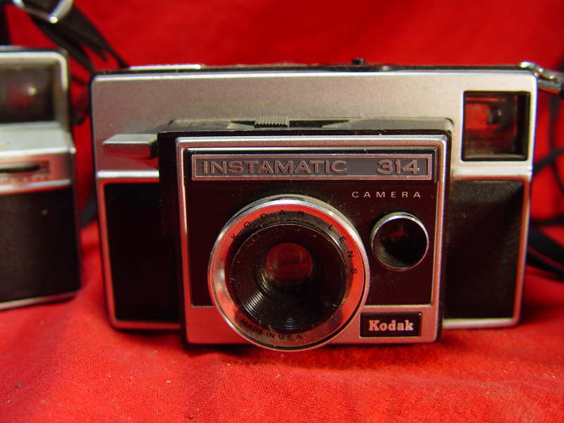 Kodak Instamatic Lot - 4 cameras & aux lens