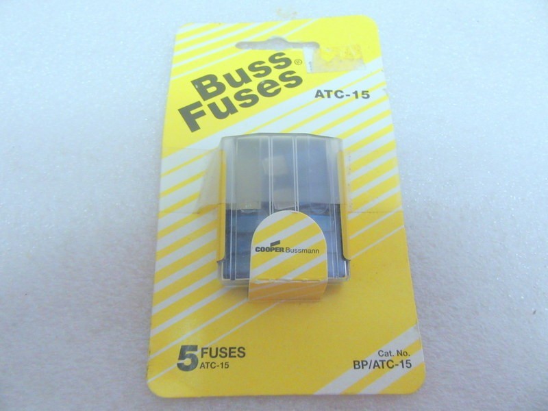 A25G Bussmann BP/ATC-15 Fuses 5-Pack OEM New Factory Boat Parts