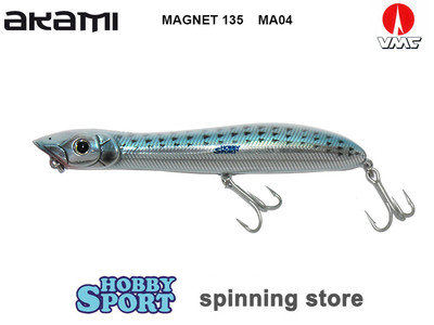 AKAMI WTD MAGNET 135 PENCIL COL MA04 AZZURRO 25 GR X MARE PESCE SERRA BARRACUDA