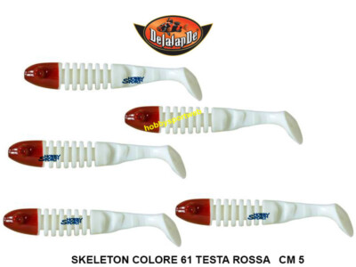 SKELETON DELALANDE 5CM COL 61 TESTAROSSA SILICONICO 5PZ BASS SPIGOLA 67150221