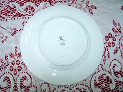 VTG Noritake SNOWFLAKE Gold Green Black Snowflakes 8 1/4