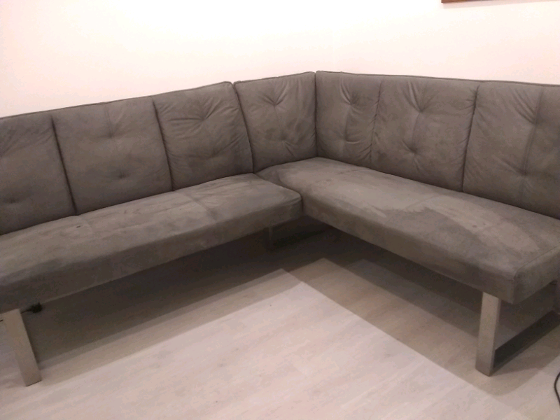 modern high quality grey dinning bench corner sofa in suede in Salford, Manchester Gumtree