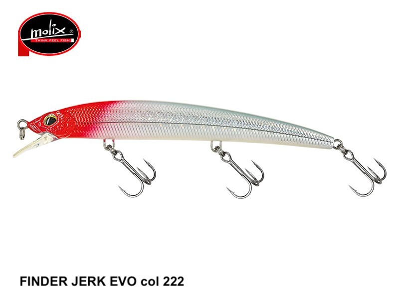 MOLIX FINDER JERK EVO 125F COL 222 MX RED HEAD SPINNING MARE SPIGOLA SERRA
