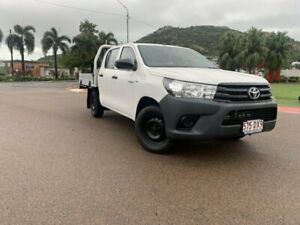 2017 Toyota Hilux TGN121R Workmate Double Cab 4x2 White 6 Speed Sports Automatic Utility Townsville Townsville City Preview