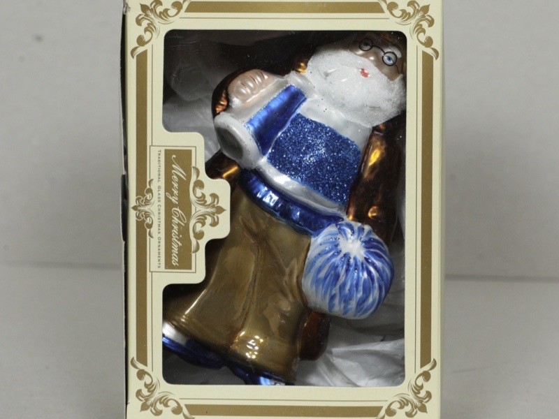 IMPULS WIZARD WITH TELESCOPE Glass Holiday Tree Ornament 6.5"