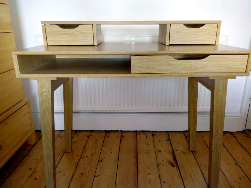 Lovely Contemporary Computer Desk Home Office Beech Effect Argos in