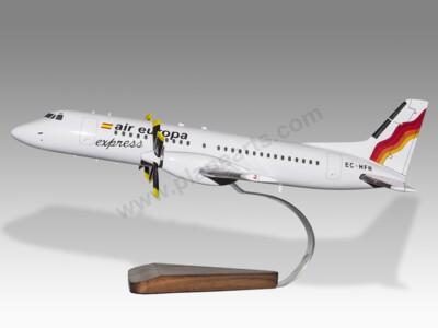 BAe ATP Air Europa Express Solid Mahogany Wood Handcrafted Display Model