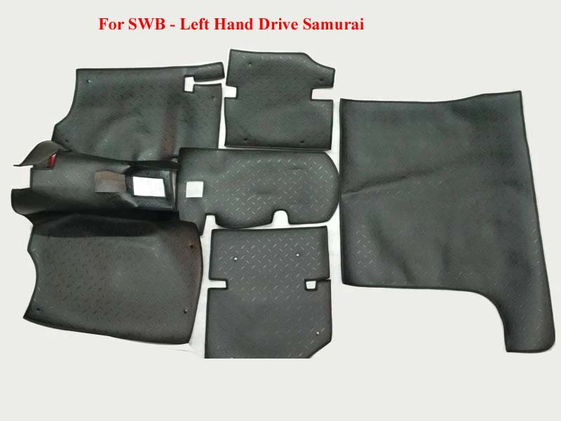 Suzuki Samurai Complete Carpet Kit 1985-1995 Black rubbrized PVC Set Of 5