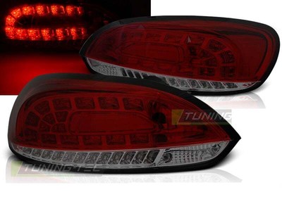 Pair of Tail Lights for VW Scirocco 3 III 2008-2014 Red Smoke LED CA LDVWI2W XIN
