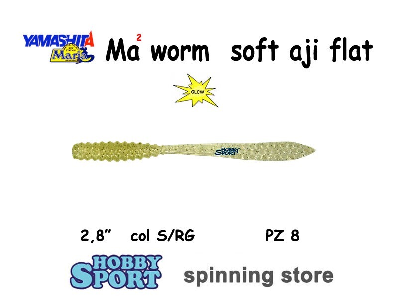 YAMASHITA MARIA MA 2 WORM SOFT AJI FLAT 2,8" col S-RG CONF 8 PZ 545531