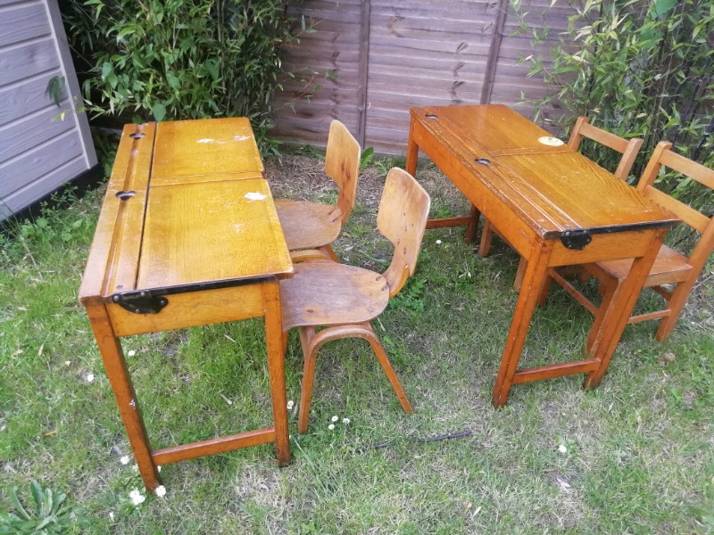Pair Of Vintage Schooldesks And Chairs In Norwich Norfolk Gumtree