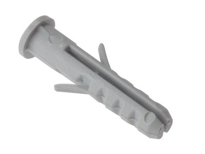 Forgefix - Nylon Wall Plug Rimmed M6 x 30mm Bag 100