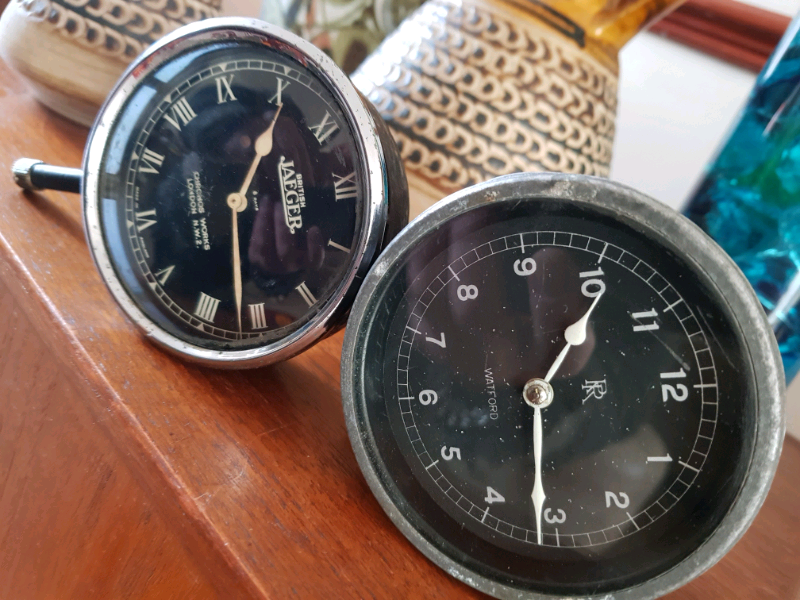 BRITISH JAEGER CHRONOS WORKS 8 DAY CAR CLOCK ,30'S ROLLS ROYCE CAR CLO