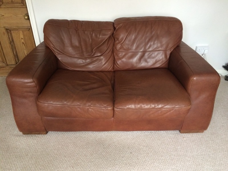 **REDUCED** Barker & Stonehouse Sofaitalia Leather Sofas x2 in