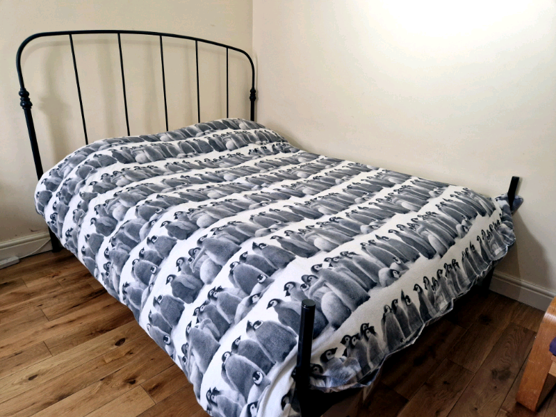 IKEA Lillesand metal Bed Frame + LURÖY Slatted bed base in Tooting