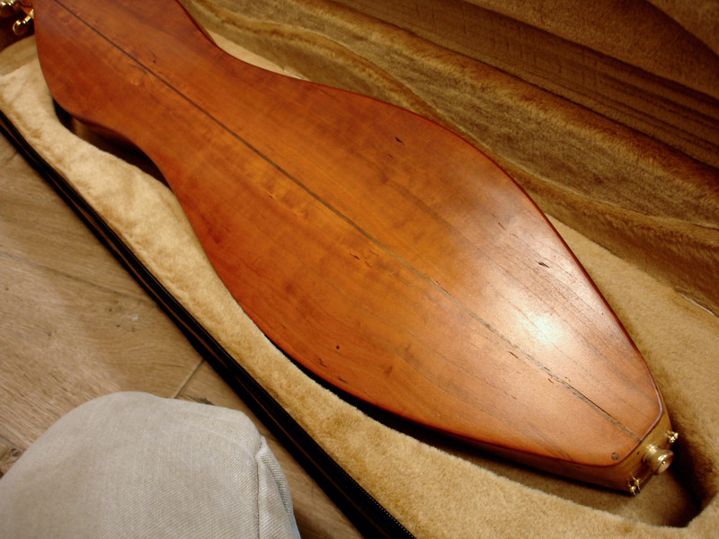 Appalachian Dulcimer Wild Cherry Wood 6 String By Dan Doty + Carry Case