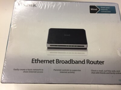 D-Link EBR-2310 4-PORT Ethernet Wired Broadband Router 10/100Mbps LAN 4 Ports