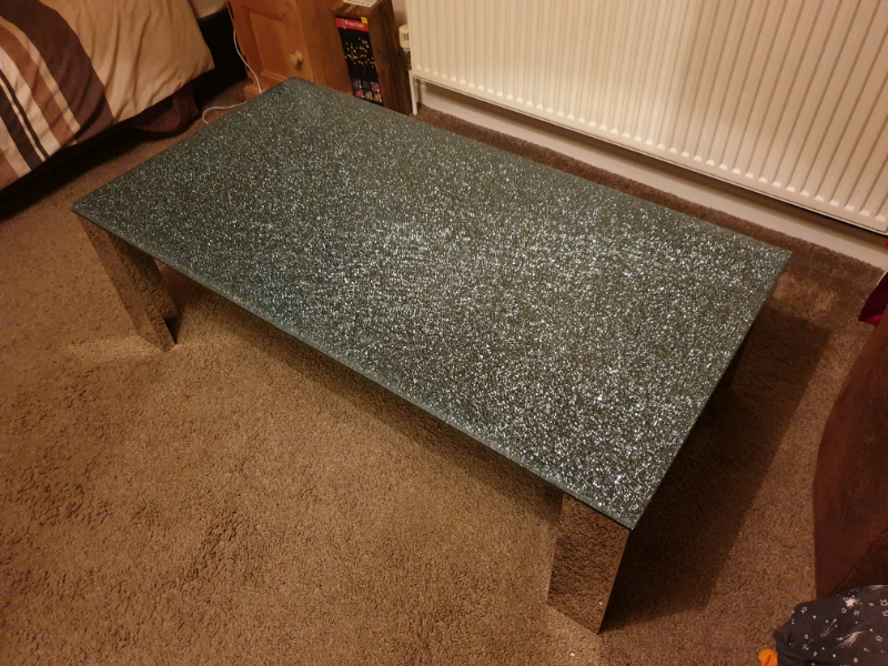 Coffee table with shattered glass effect in Burnley, Lancashire Gumtree