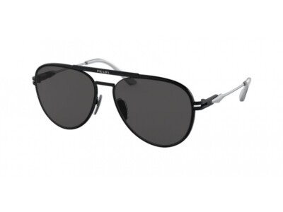 Pre-owned Prada Sunglasses Pr 54zs 1bo5s0 Matte Black Dark Gray Man