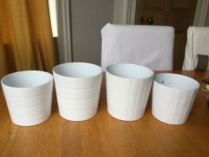 4 Ikea White Plant pots. in Dowanhill, Glasgow Gumtree