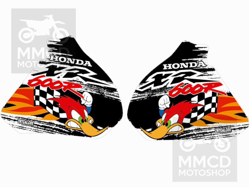 Tank decals Xr 600, XR600R XR600 crazy bird woody graphics thick, shiny, laminat - Picture 1 of 2