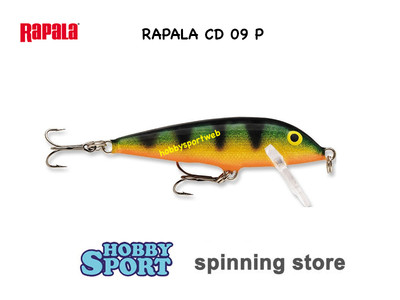 RAPALA COUNTDOWN CD 09 COLOR P PERCH  SINKING SPINNING TROTA BASS FIUME LAGO