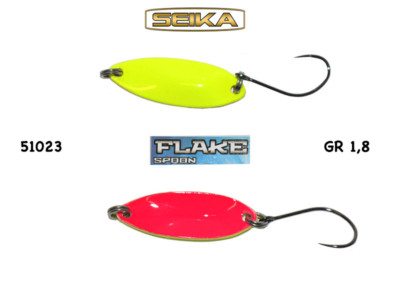 FLAKE SPOON SEIKA 1,8 GR COL 51023 YELLOW P TUBERTINI TROUT AREA SPINNING LAGO