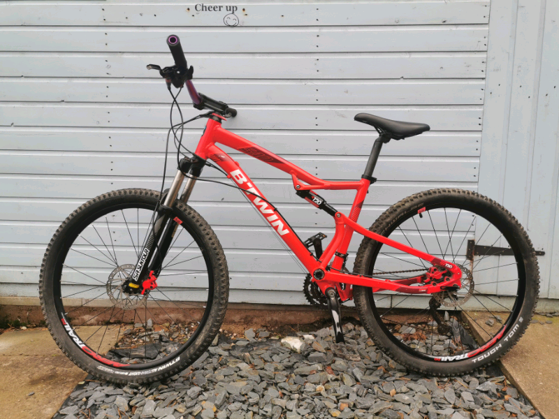 btwin mountain bike full suspension