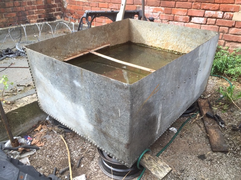 Dip & strip set up, tank, full propane bottle, tar burner, caustic, two