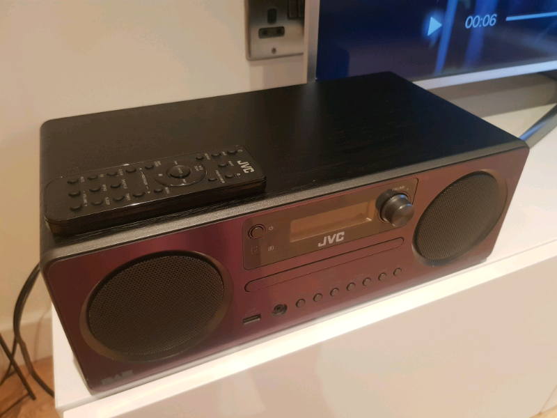 JVC digital DAB radio CD player in Leeds City Centre, West Yorkshire