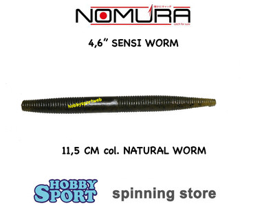 NOMURA SENSI WORM 115  4.6" TIPO YAMASENKO COL NATURAL WORM - NM72311211 8 PEZZI