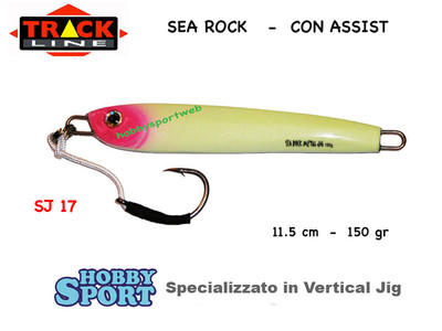VERTICAL JIG SEA ROCK 150 GR CON ASSIT- TL 17  FLUO TESTAPINK 6721017 - TRACK