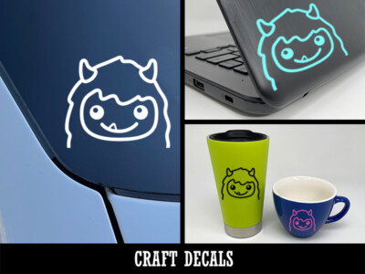 Peeking Yeti Abominable Snowman Craft Vinyl Indoor Outdoor Decal Sticker