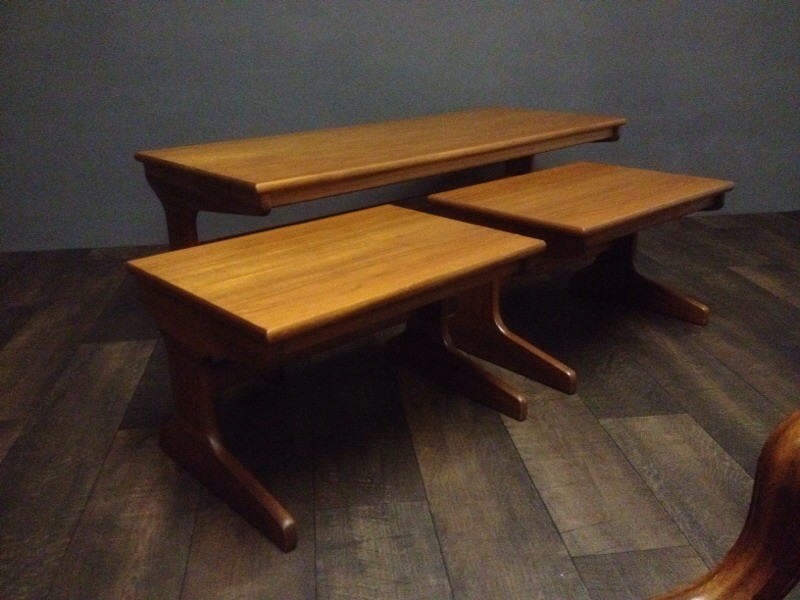 Retro Teak Coffee Table With Matching Side Tables. in Kinross, Perth