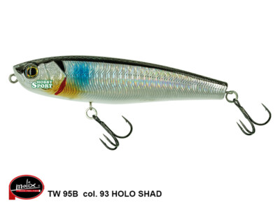 MOLIX TW 95B TOP WATER WTD 14 GR COLORE 93 MX HOLO SHAD SPINNING MARE LAGO