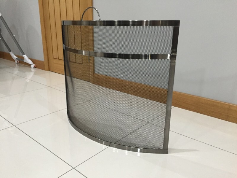 Modern Fire Guard Curved Pewter Finish in Kilrea, County Londonderry
