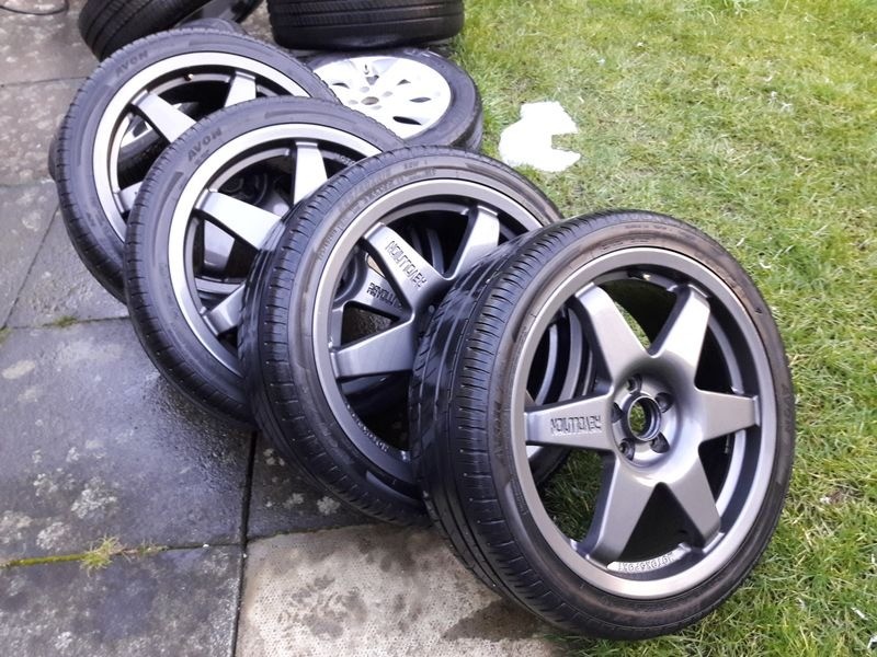 Revolution Millennium 18” 5x100 Subaru alloy wheels Avon tyres